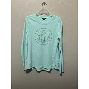 Women’s Eddie Bauer Easy Shield Long Sleeve Sweat Wicking UPF 50 Shirt, L Large